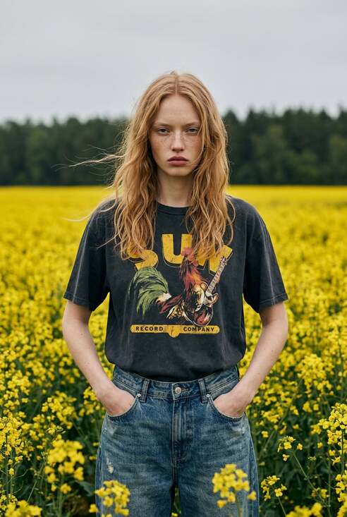 American Classics Other - American Classics Sun Record Company Rooster with Electric Guitar Black T-Shirt